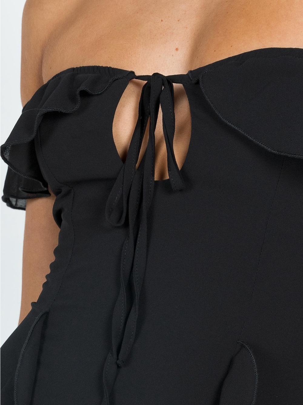 New Princess Polly Mollins Long Sleeve Black Mini Dress 2 nwt - Picture 6 of 14
